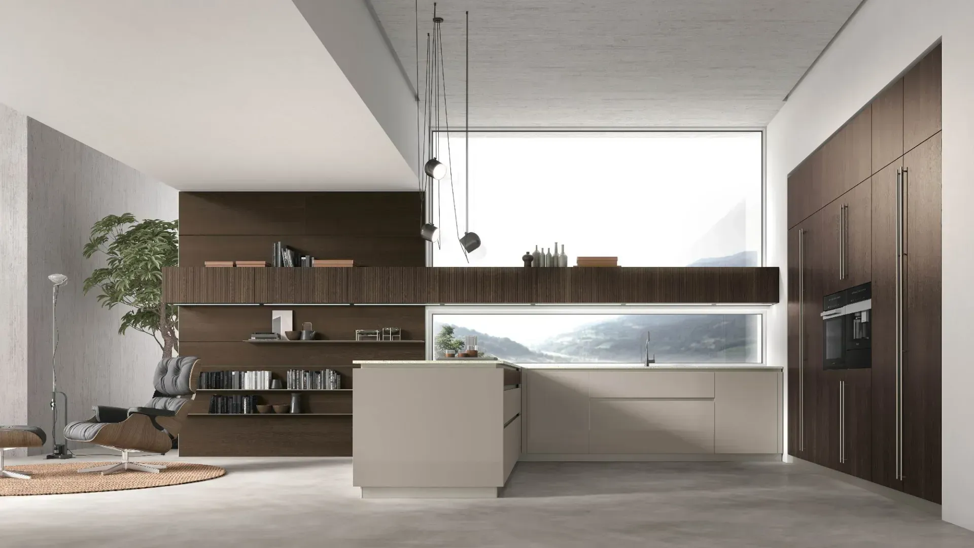 Stosa Natural kitchen in slatted oak