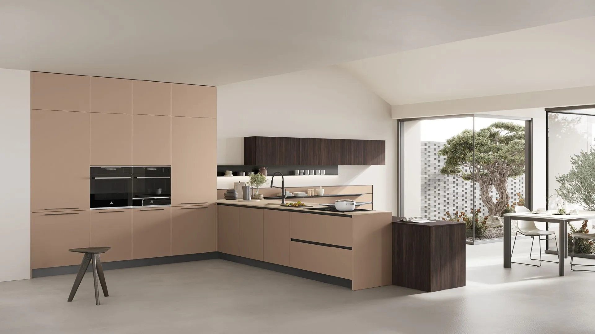 Walnut, Stone and Jade meet in the kitchen